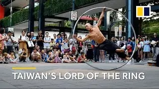 Taiwan&rsquo;s &lsquo;lord of the ring&rsquo; shows off giant metal hoop acrobatics