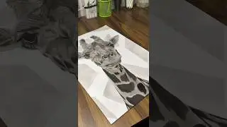 Realistic giraffe 🦒 ✍️ #realistic #drawing #arts #artwork #youtubeshorts #sketch