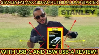 Обзор литиевого пускового устройства Stanley FatMax 1800 А с портами USB-C мощностью 30 Вт и USB-A мощностью 15 Вт!