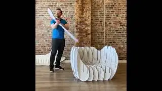 Free Cardboard Chair #diyideas #recyclediy #cardboard #cardboardcraft #cardboarddiy #diyproject