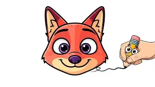Relaxing Nick Wilde Drawing 🦊 | Calm & Satisfying Art