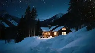 Silent Night Snowstorm  for Sleeping, Relaxing and Studying  & Brown Noise 8 hours