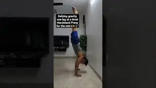 Handstand Press #OneLegAtATime #BalanceAndStrength #UpsideDown #FitnessGoals #BodyControl #FitLife