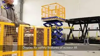 Display for safety features of scissor lift