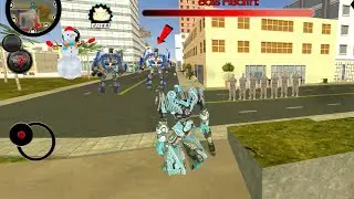 Robot Shark (Robot Shark Fight Blue Car Robot) Shark Robot Fight Boss Car Robot -  Gameplay HD