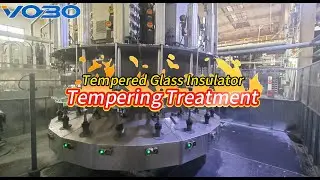 Glass insulator production: Tempering treatment process