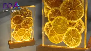 DIY Resin Art Lamp with Dried ORANGES