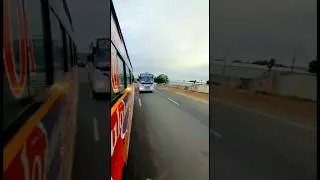Bus Race!! Bus Overtaking!! Volvo Bus!! #tranding #dailyvolg #viral #volvo