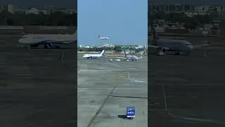Aeroplane landing at International airport Mumbai #flight #aeroplane #mumbai #airports #india #land