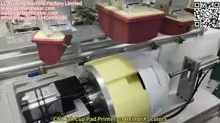 CNC INK CUP PAD PRINTER ON HELMET#5 Colors