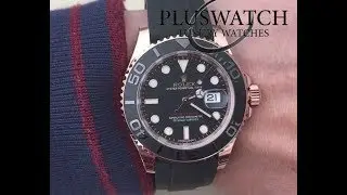 Rolex Yatchmaster 116655 rose gold oysterflex