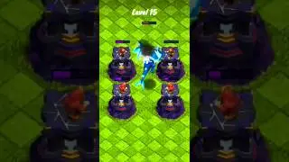 max electro dragon vs all levels of wizard tower 😱🔥 #clashofclans #coc #shorts #gaming