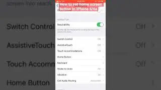 How to set home screen button in iPhone 6/6s # by kamaal pasha ......#KamaalPasha #iphone