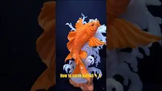 Carrot carving fish #animalvegetablecarving #vegetablecarvingfish