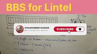 How to Calculate Bar Bending Schedule of Lintel? | BBS for Lintel Beam Explained Step by Step |