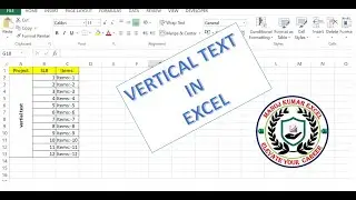 How to Write Vertical Text in Excel | Rotate Text in Cells#excel