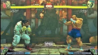 BALROG VS SAGAT | CPU VS CPU Ultra Street Fighter IV  (Hardest AI)