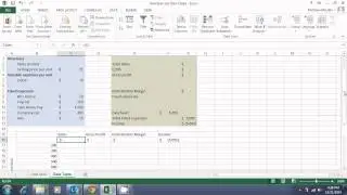 one variable data table