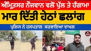 amritsar youth jump from bridge | amritsar nojwan jump from flyover | amritsar news youth jump|