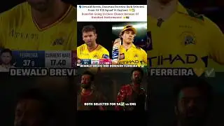 🗣️DEWALD BREVIS, DONOVAN FERREIRA Both selected from South Africa T20 squad Vs ENGLAND 💛✅
