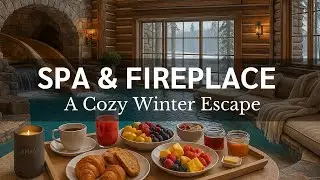 ✨ Luxury Spa with Fireplace and Snow | Relaxing Ambience for Meditation, Reading & Rest