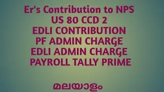 Er 's Contribution To NPS  Us 80 CCD 2  and Other Charges. TallyPAYROLL Class 4