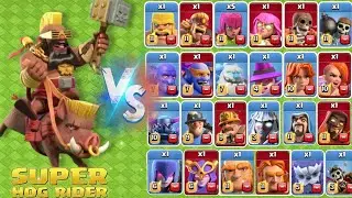 Super hog Rider vs new max troops in clash of clans | ClasherMonu10
