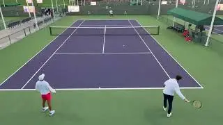 Abhishek Bastola 🇳🇵Practice With Learner Tien ATP #48 | Indian Wells 2025