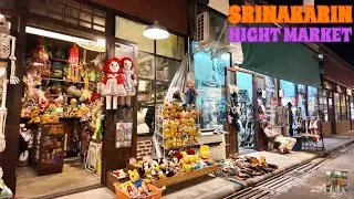 🇹🇭4K｜Bangkok’s BEST Night Market! Cheap Food, Beer, Vintage Clothes & Cars | Srinakarin Train Market