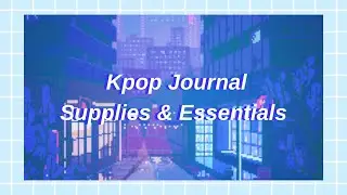 Kpop Journal Supplies & Essentials | Vivian