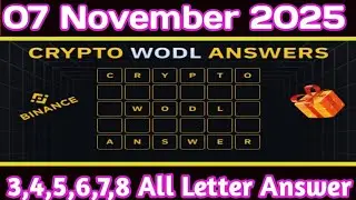 Binance Crypto WODL Answers Today | All Letters WOTD | Theme Protect Your Crypto