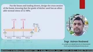 For the beam and loading design the cross section of the beam, knowing that the grade of timber used