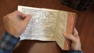 Pocket World Atlas 1749 Universal Geography lovely leather book complete 18 maps Calif as an Island