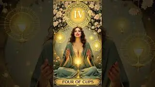 🔮 Card of the Day &mdash; November 4 &mdash; Four of Cups 🍃 #spirituality #cardoftheday #introspection #Tarot