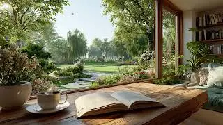 Calm Piano and Birds Window Ambience for Studying, Writing and Peaceful Moments