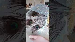 Peacock Resin tray with real feathers