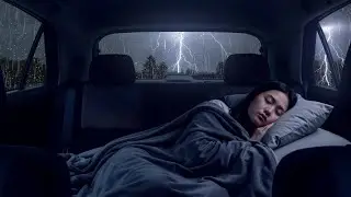 ⚡️ Rain Sounds on Car Window with Thunder | Calm Rainy Car Ambience & White Noise