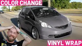 Dan&rsquo;s Honda Fit Gets a New Color - Vinyl Wrap