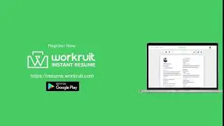 Workruit Instant Resume | Quick Steps To Create Resume With Resume Builder App | Free CV Builder App