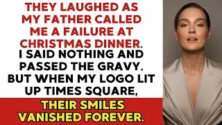 My Dad Shamed Me at Christmas Dinner — But When My Company Logo Lit Up Times Square, The Room Froze