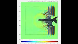 Visualizing the Doppler Effect: Jet Moving at 0.18c | FDTD Simulation with E=0 Boundary Condition