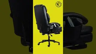 Scaun din piele cu masaj si suport picioare OFF 935 negru #scaune #chair