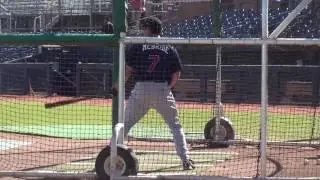Matt McBride of the Cleveland Indians
