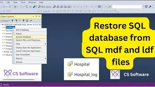 Как восстановить базу данных SQL Server из файлов MDF и LDF