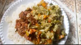 Budget Friendly Village Cabbage Rice Recipe with Fish Sauce|Quick Lunch Box : Rural Cooking Secrets
