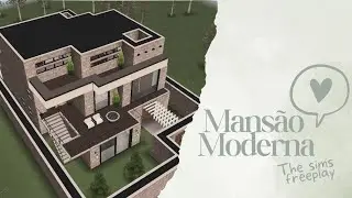 Mansão moderna com jardim de inverno | speed build | the sims freeplay