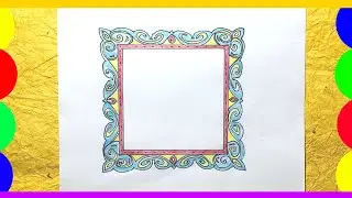 How to draw a picture frame step by step