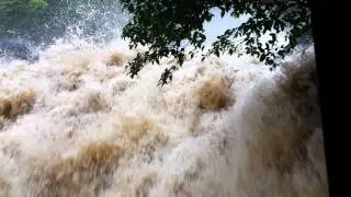Sekayu waterfall in the rain