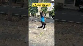 Super balling action by 8 Years old girl👧 /#cricket #viral #trending #funny #ytshorts #foryou #news