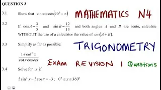 Mathematics N4 TRIGONOMETRY EXAM REVISION 1 @mathszoneafricanmotives